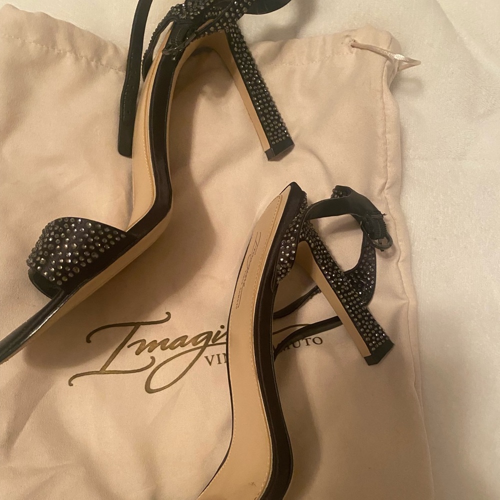 Imagine by Vince Camuto crystal strap heels